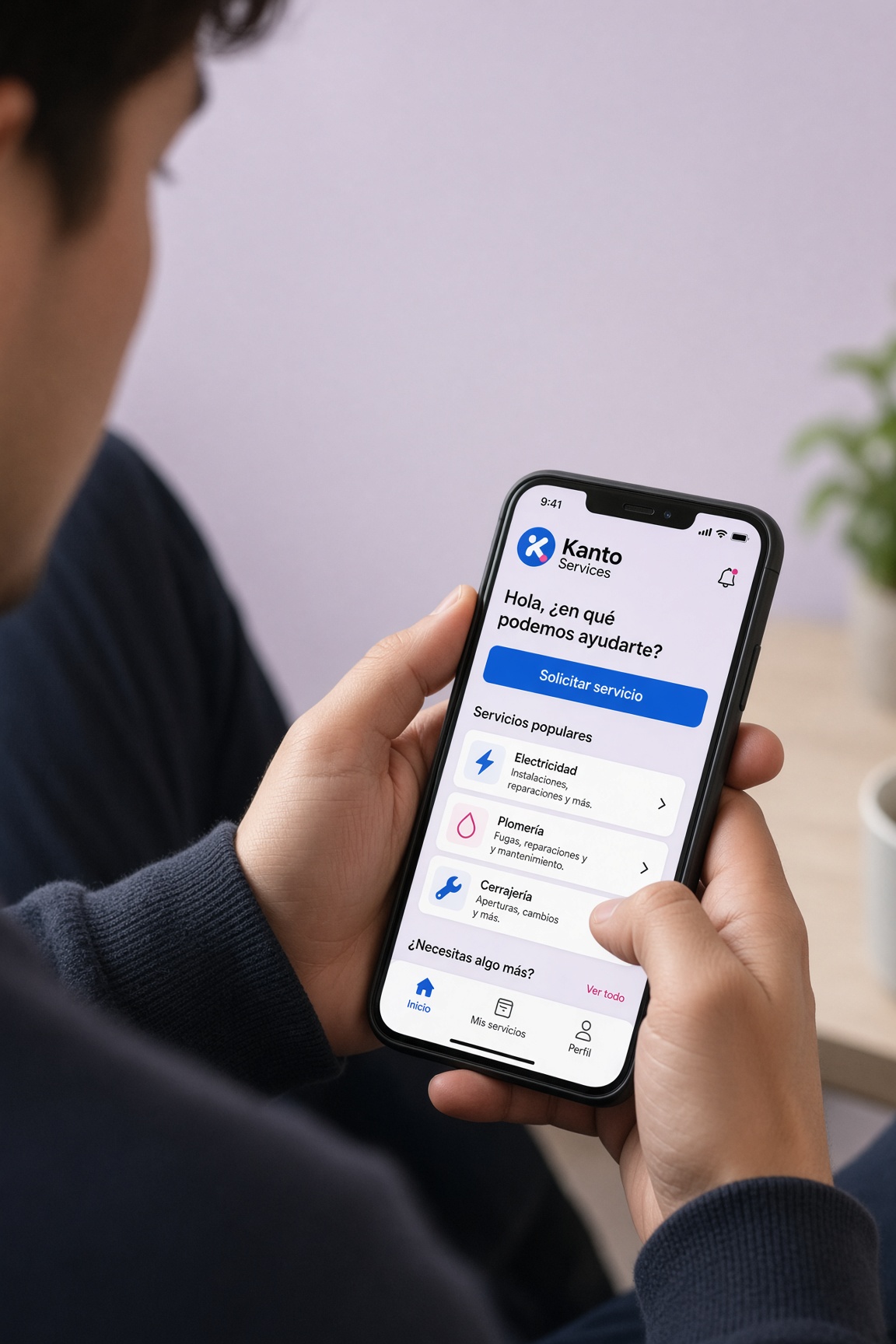 Ejemplo de landing Kanto Services para reservar citas desde la web